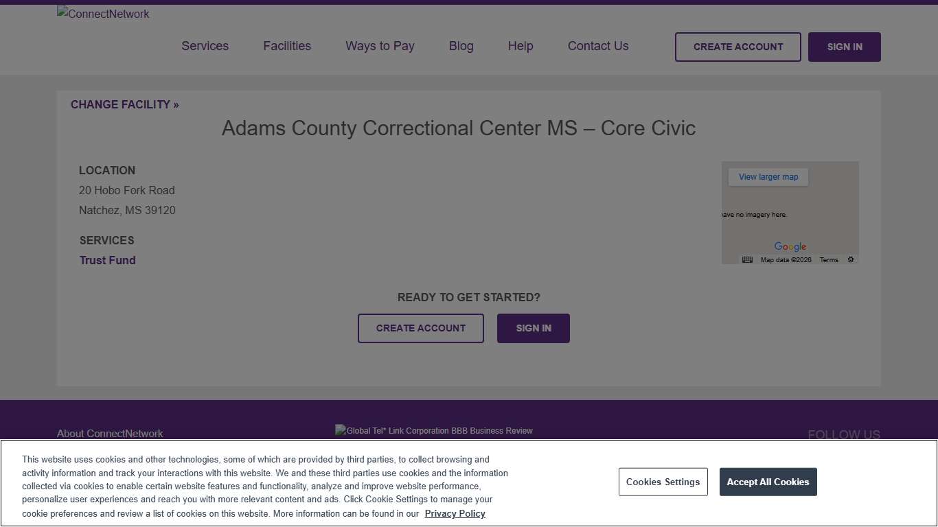 Adams County Correctional Center MS – Core Civic ConnectNetwork